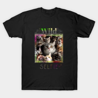 Cat Pet Wild Nature Funny Happy Humor Photo Selfie T-Shirt